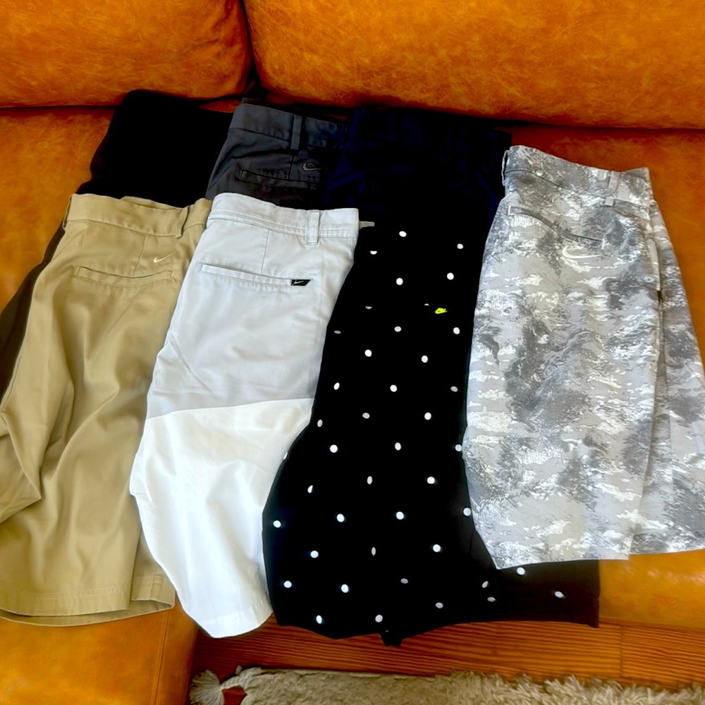 Lot of 7 Nike Dri Fit 34 wait golf shorts